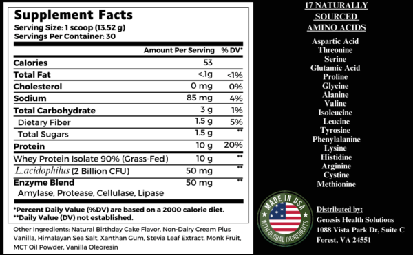 CytoMetabolics Vanilla Whey Protein Powder - Image 2